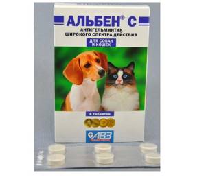 Таблетки от паразитов Альбен: инструкция по лечению животных